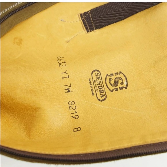 Sendra Oiled Suede Tall Leather Western Boots 8 - Picture 6 of 6